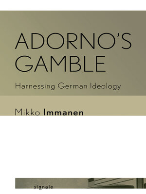 cover image of Adorno's Gamble